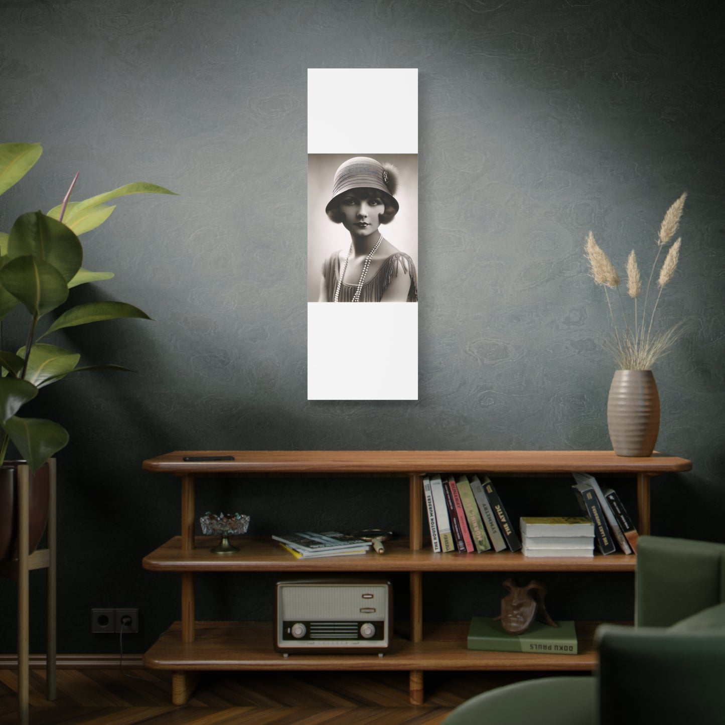 Vintage 1920s Flapper Portrait Canvas