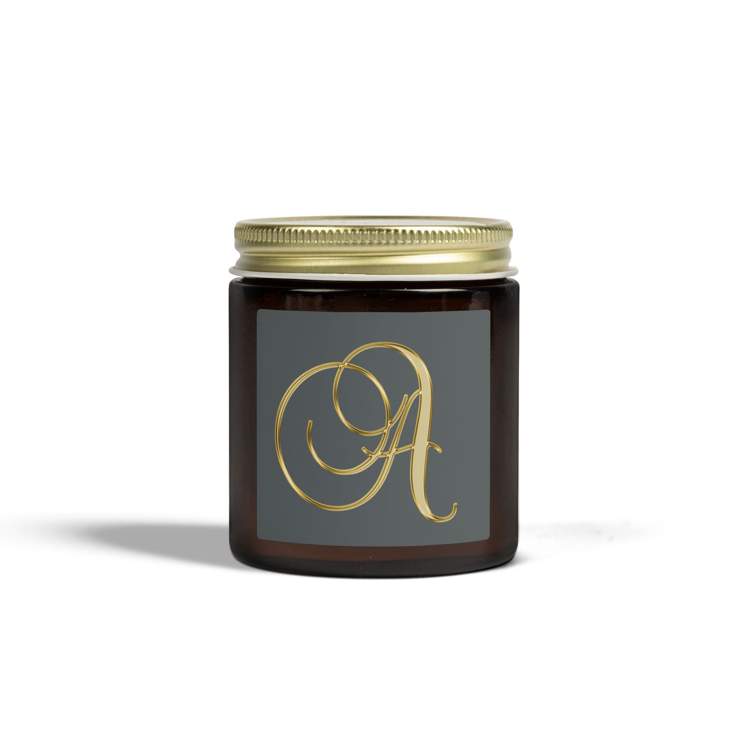 Monogram 'A' Coconut Apricot Scented Candle (4oz/9oz)