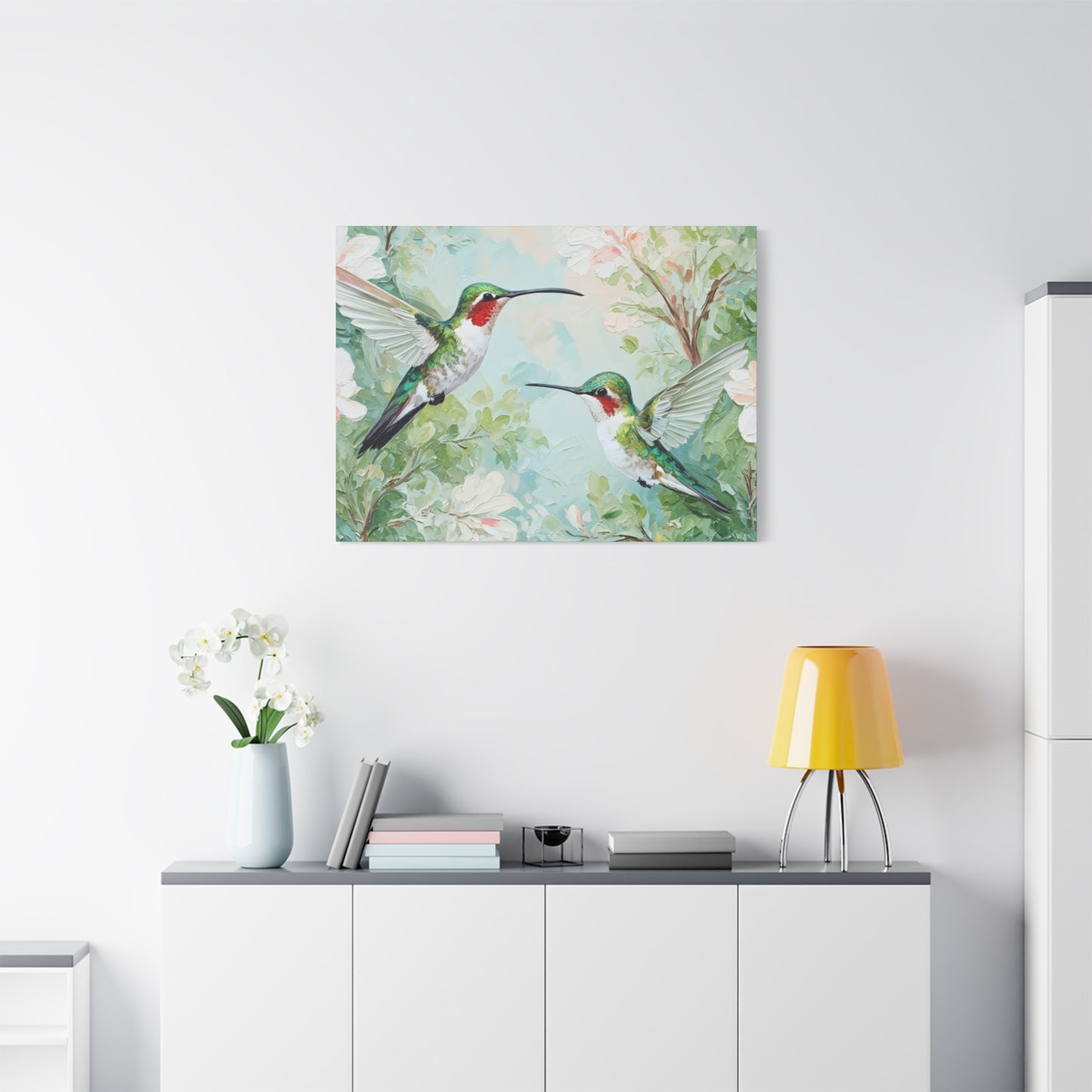Hummingbird Canvas Wall Art — Stretched Matte Nature Print