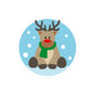 Reindeer Holiday Kiss-Cut Sticker — Cute Christmas Laptop Decal