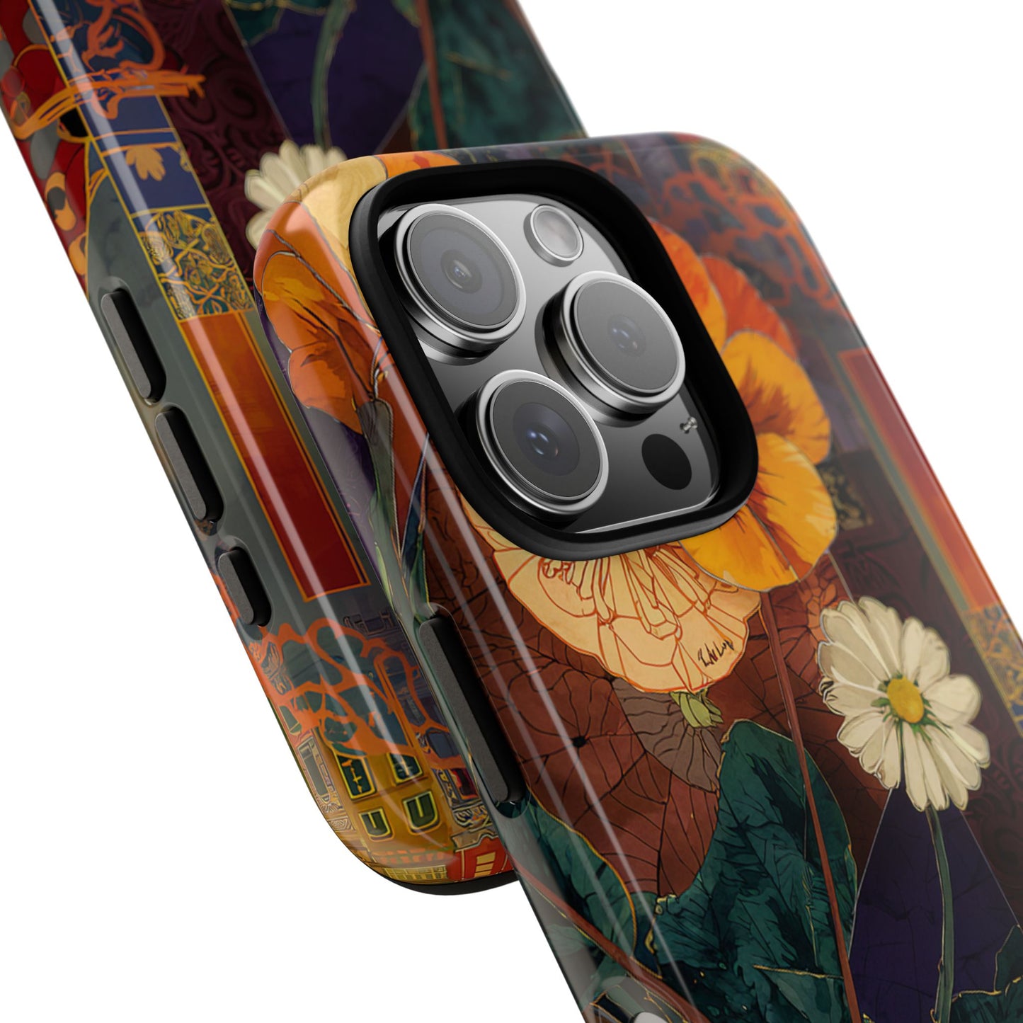 Floral Pansy Tough Phone Case — Vintage Botanical Protection