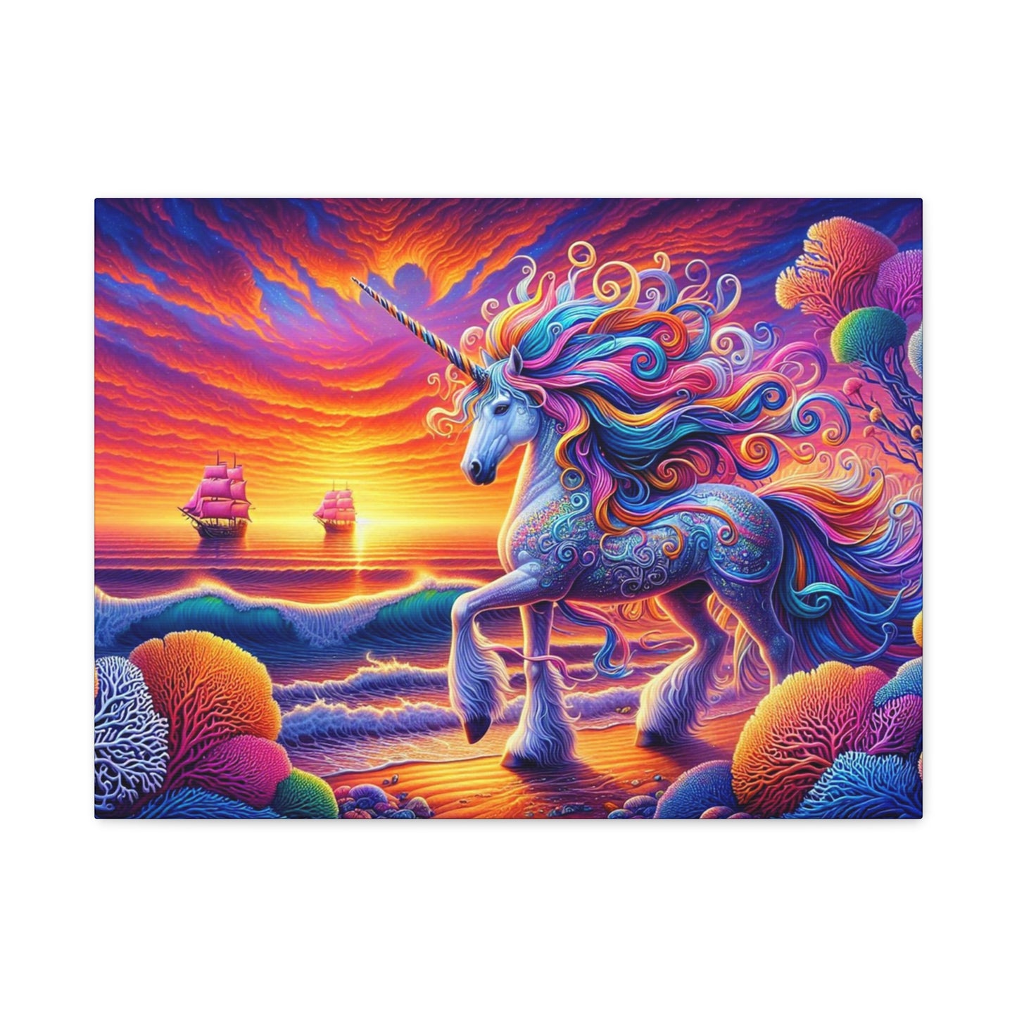 Matte Canvas, Stretched, 1.25"  Unicorn