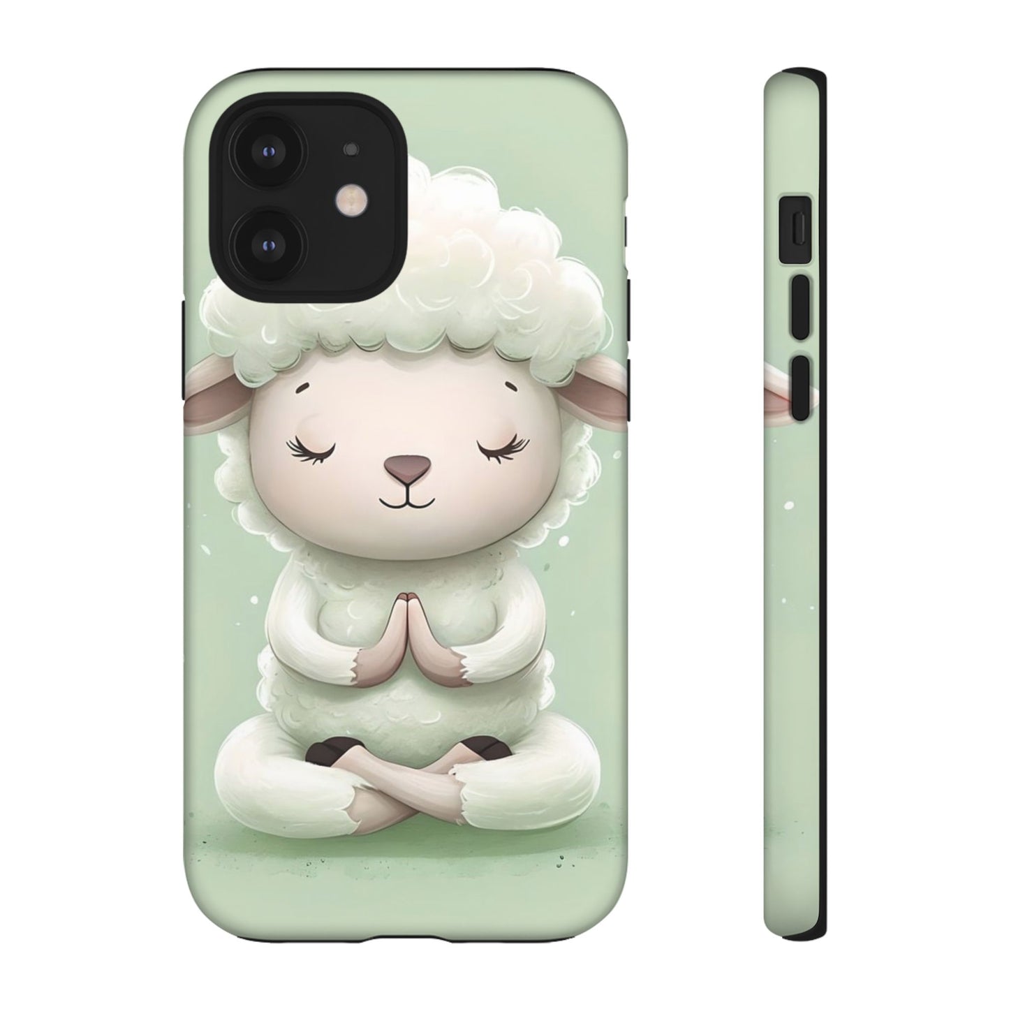 Meditating Lamb Phone Case — Cute Pastel Protective iPhone Cover