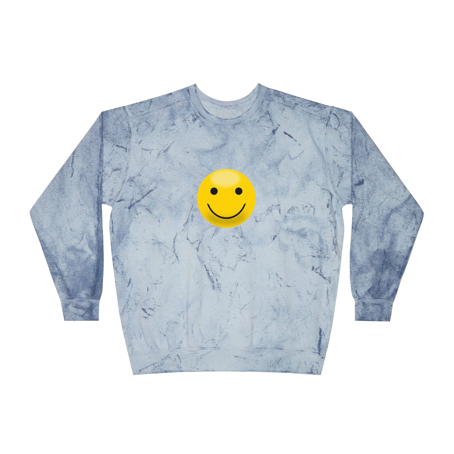 Cheerful Tie-Dye Crewneck Sweatshirt | Smiley Face Unisex Sweatshirt