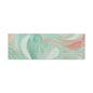 Abstract Green Marble Canvas Print — Teal & Coral Swirl Wall Art