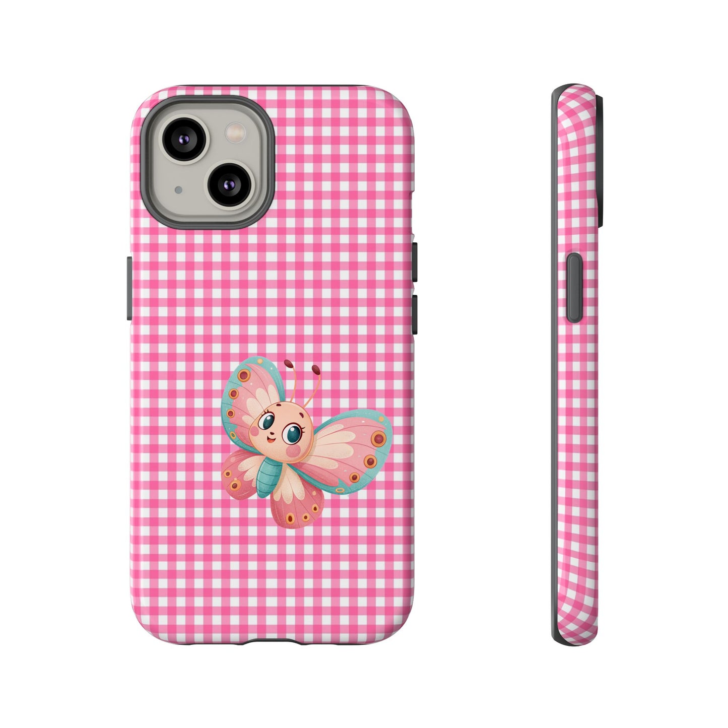Cute Butterfly Phone Case, Tough Cases, Floral Phone Accessory, Gift for Her, Spring Fashion, Kids' Birthday Present, Pastel Aesthetic