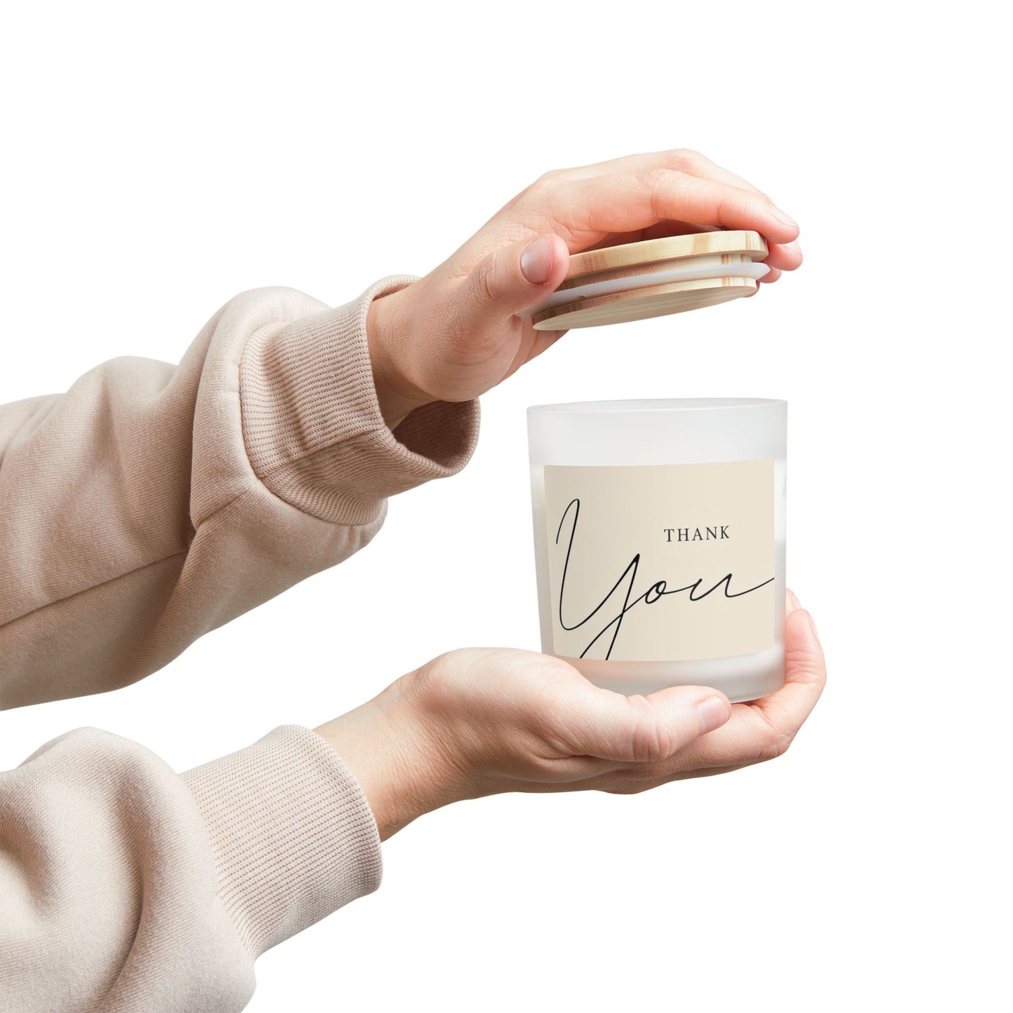 Frosted Glass Candle, 11oz