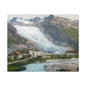 Glacier Village Matte Canvas Print