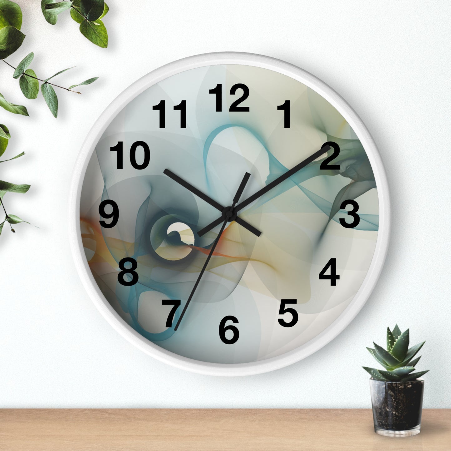 Abstract Smoke Wall Clock | Modern Home Decor