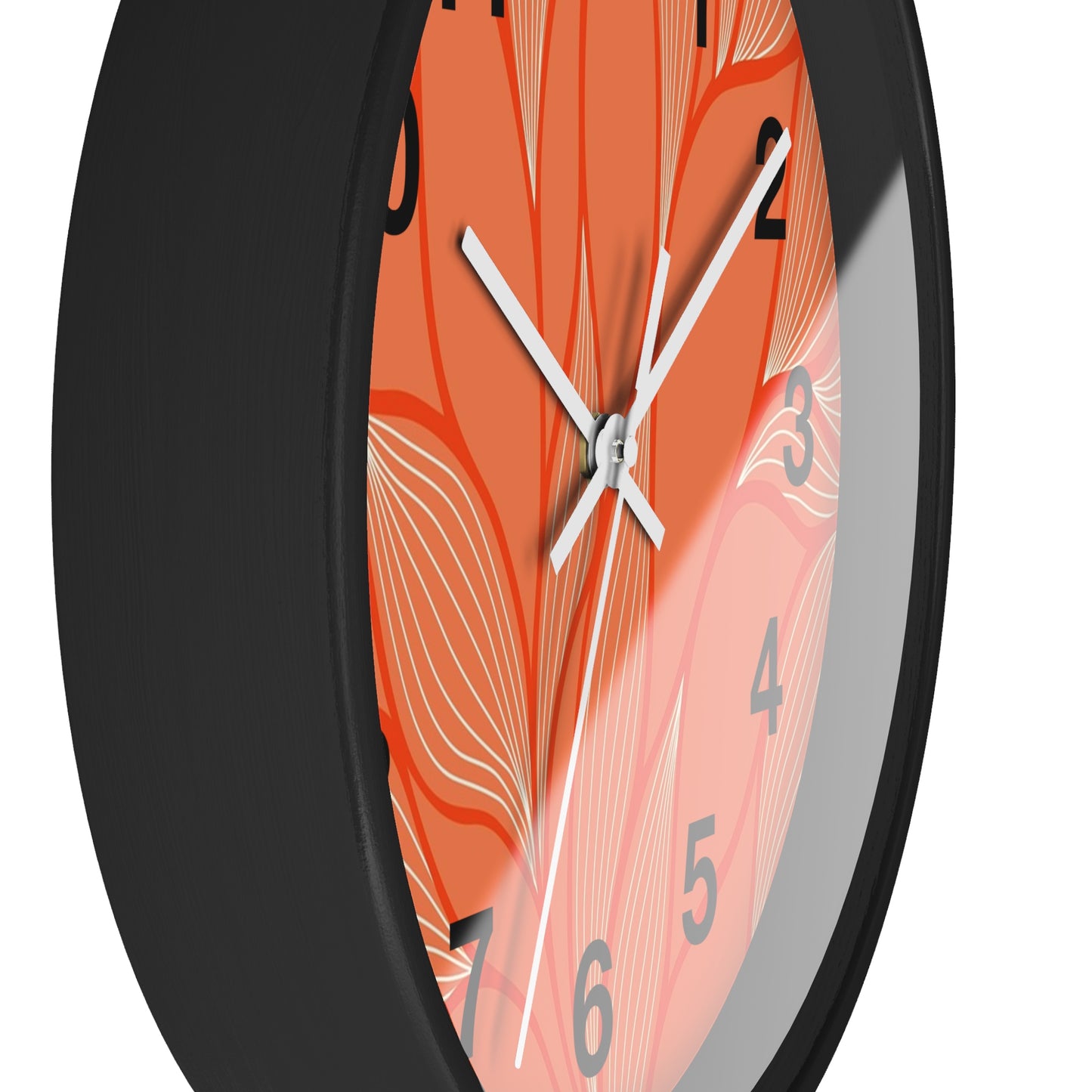 Modern Floral Wall Clock, Home Decor, Unique Timepiece, Boho Style, Office Decoration, Gift Idea