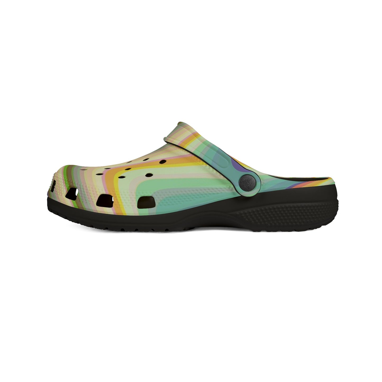 Retro Swirl Clogs — Colorful EVA Foam Comfort Shoes