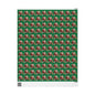 Christmas Santa & Reindeer Wrapping Paper Roll — Festive Green Holiday Gift Wrap