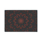 Floral Mandala Heavy Duty Floor Mat — Dark Red Radiant Entry Rug