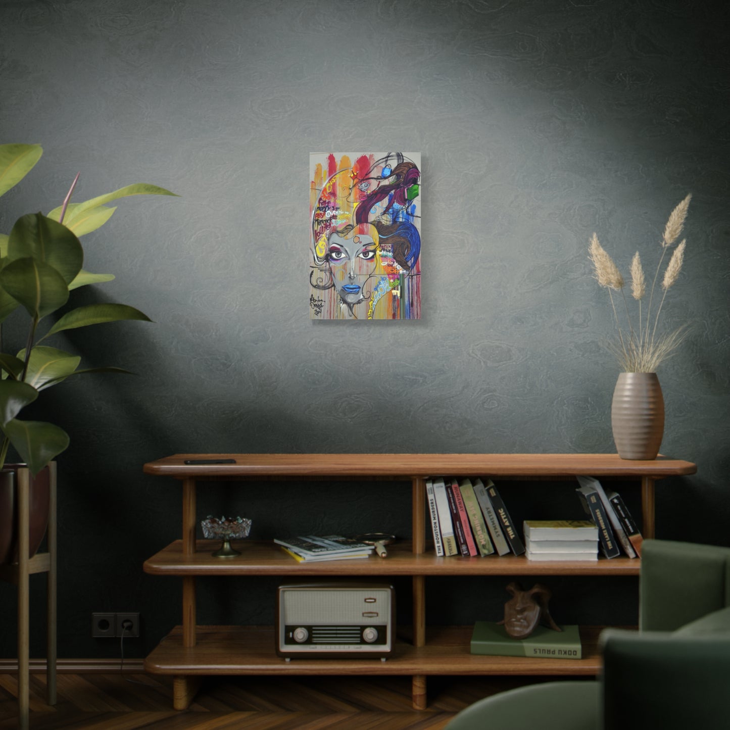 Colorful Graffiti Portrait Canvas