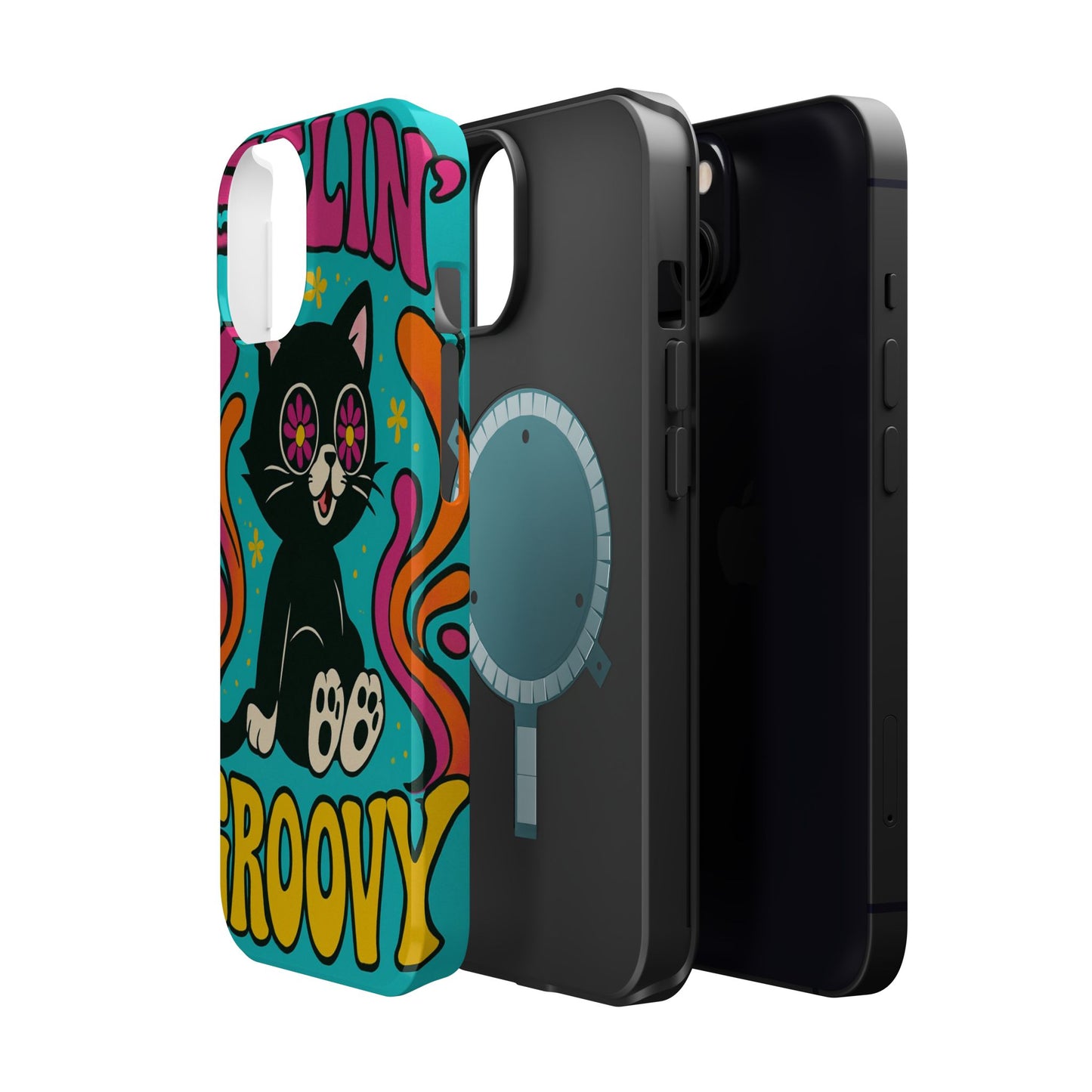 Groovy Cat Magnetic Impact-Resistant Phone Case