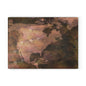 World Map Glass Cutting Board – Vintage Earthtone Kitchen Cutting Board