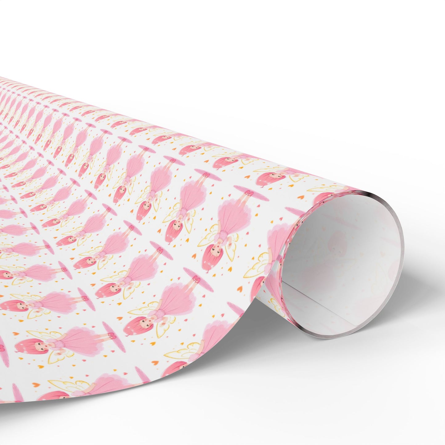 Pink Heart Pattern Wrapping Paper Roll — Cute Valentine & Birthday Gift Wrap