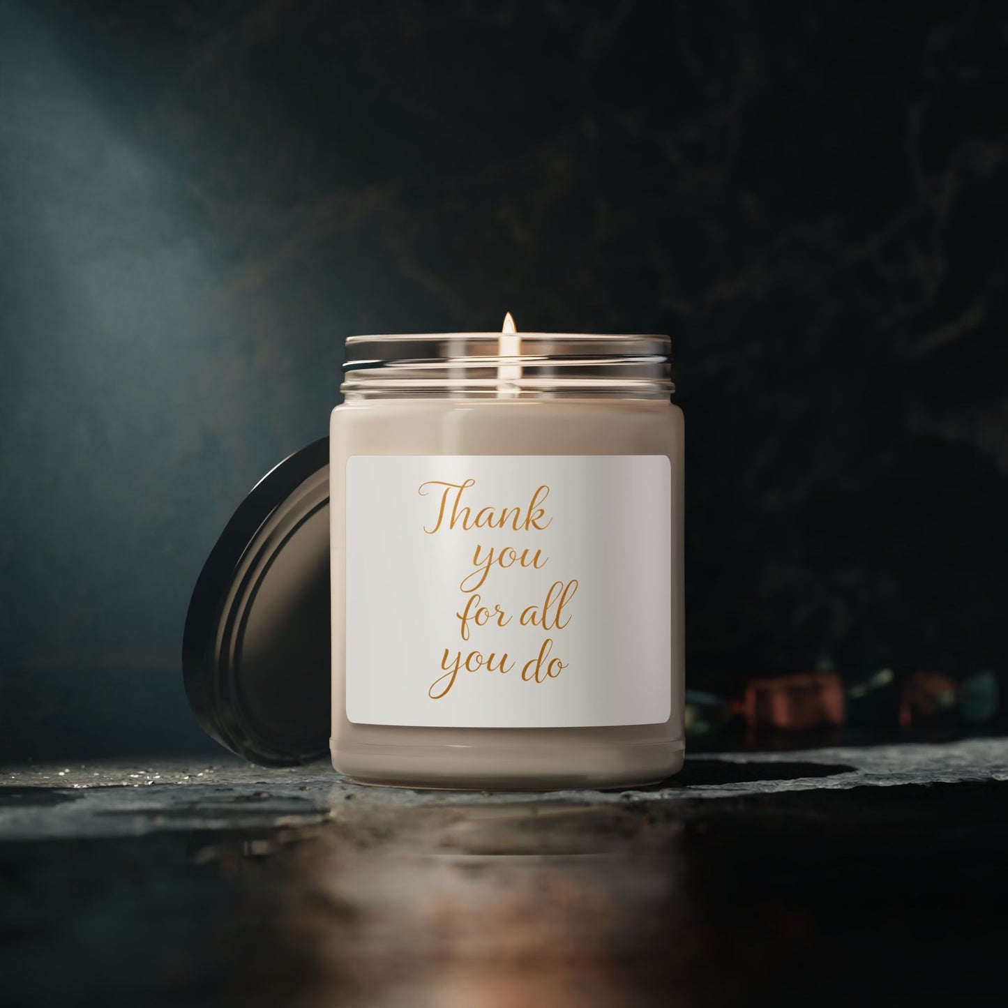 Soy Candle — "Thank You For All You Do" Scented Jar (9 oz)