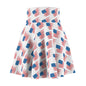 Patriotic Women's Skater Skirt, American Flag Print Skirt