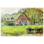 Rustic Scene Jigsaw Puzzle, Cozy Family Game, Art Puzzle with Tin, Nature Lover Gift, Home Décor Puzzle