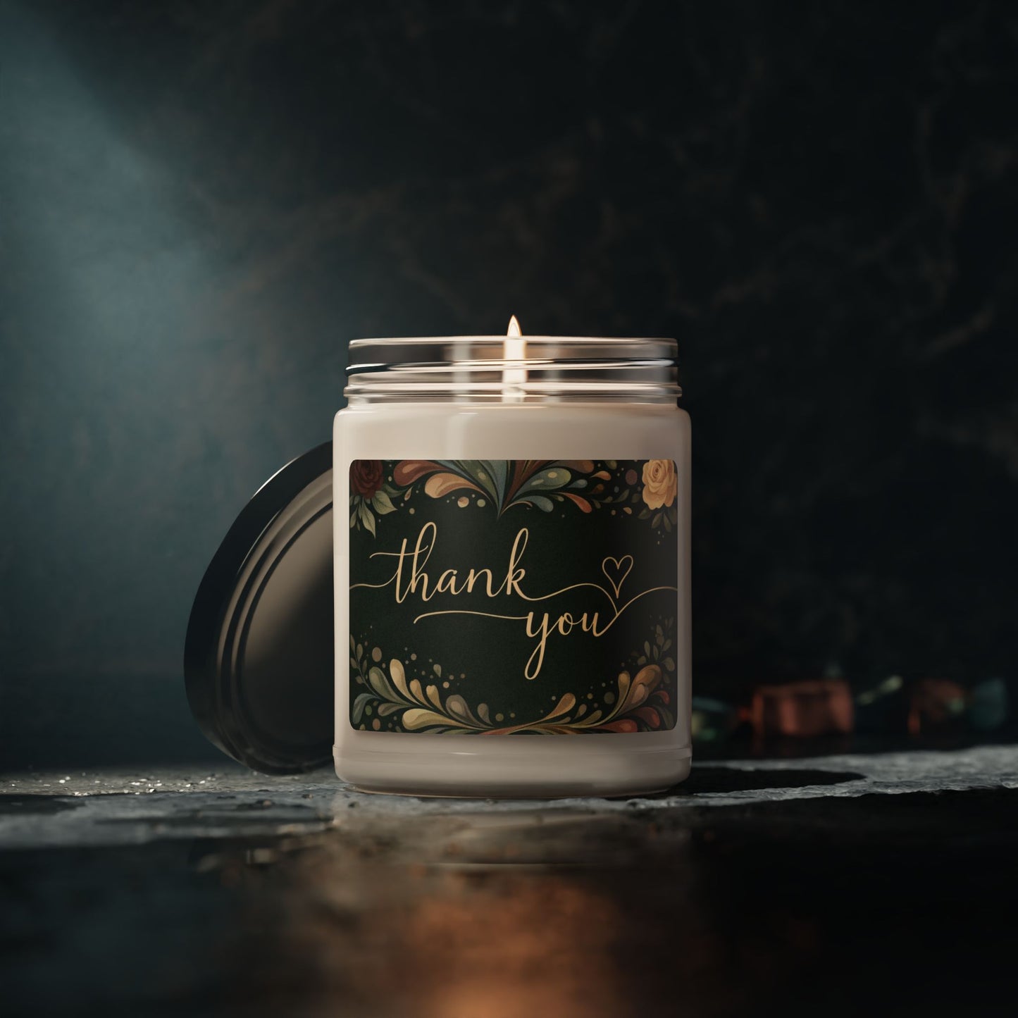 Thank You Scented Soy Candle — 9oz Decorative Jar Candle for Gifts & Home