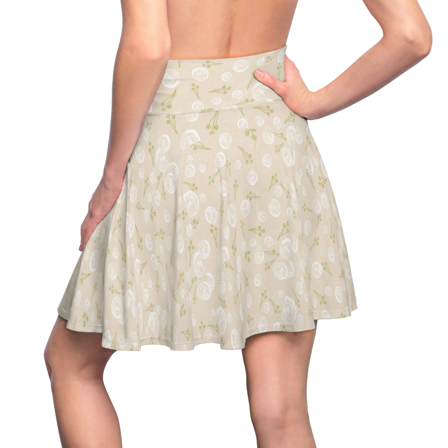 Floral Print Women's Skater Skirt, Casual Everydaywear, Summer Style, Festival Outfit, Gift for Her
