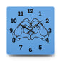 Heart Hands Acrylic Wall Clock - Modern Decor, Unique Gift, Home Office Wall