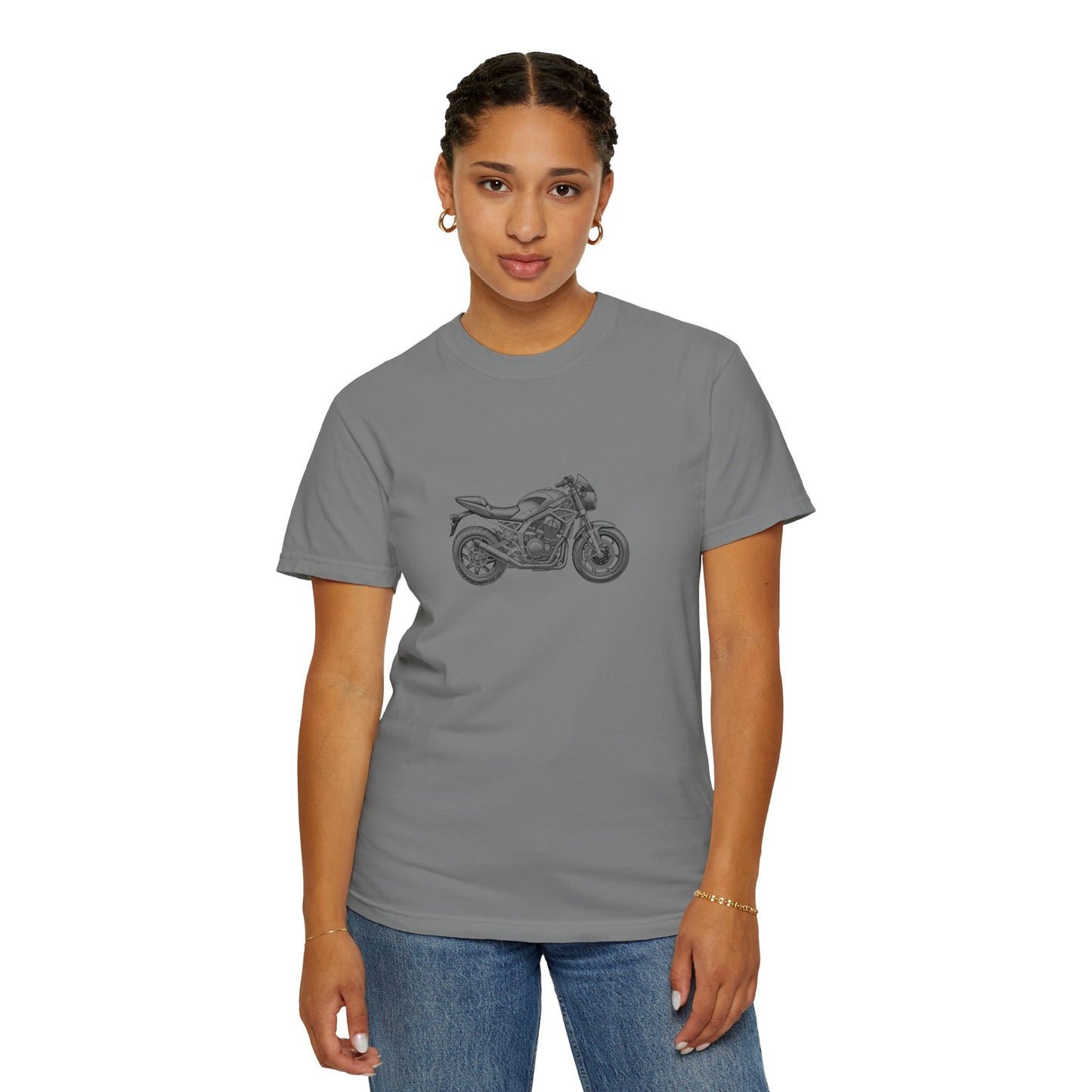 Motorcycle Vibes Unisex Garment-Dyed T-Shirt, Biker Tee for Motorcycle Enthusiasts, Gift for Riders, Casual Wear, Adventure Apparel