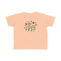 Whimsical Toddler Tee - 'Be Kind' Design, Cute Kids' Shirt, Floral Graphic Tee, Toddler Gift, Inspirational Apparel