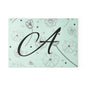Personalized Floral Glass Cutting Board - Letter A