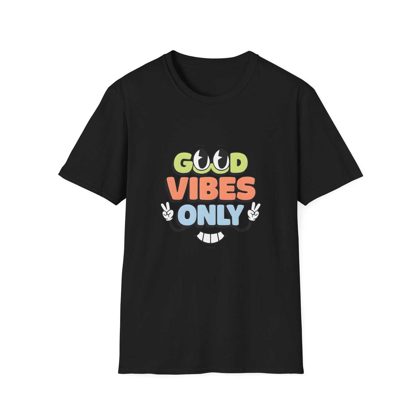 Good Vibes Only T-Shirt — Retro Smiley Graphic Tee