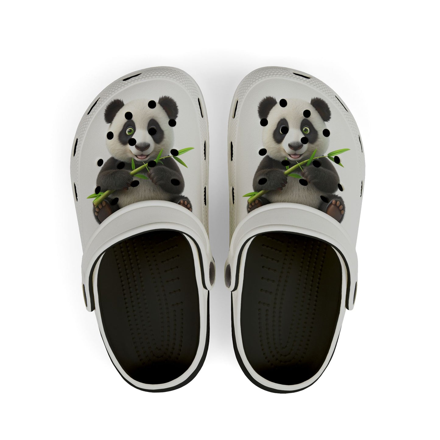 Adorable Panda Clogs, Kids EVA Foam Shoes