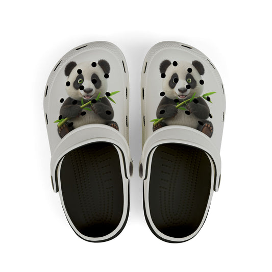 Adorable Panda Clogs, Kids EVA Foam Shoes