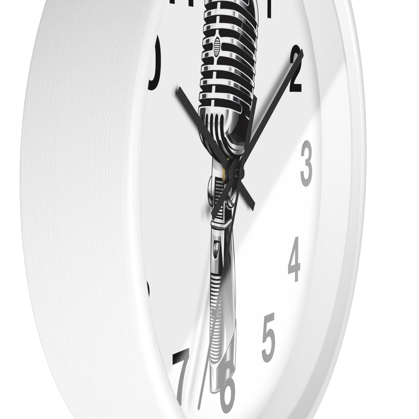 Retro Microphone Wall Clock | Vintage Mic Analog Clock