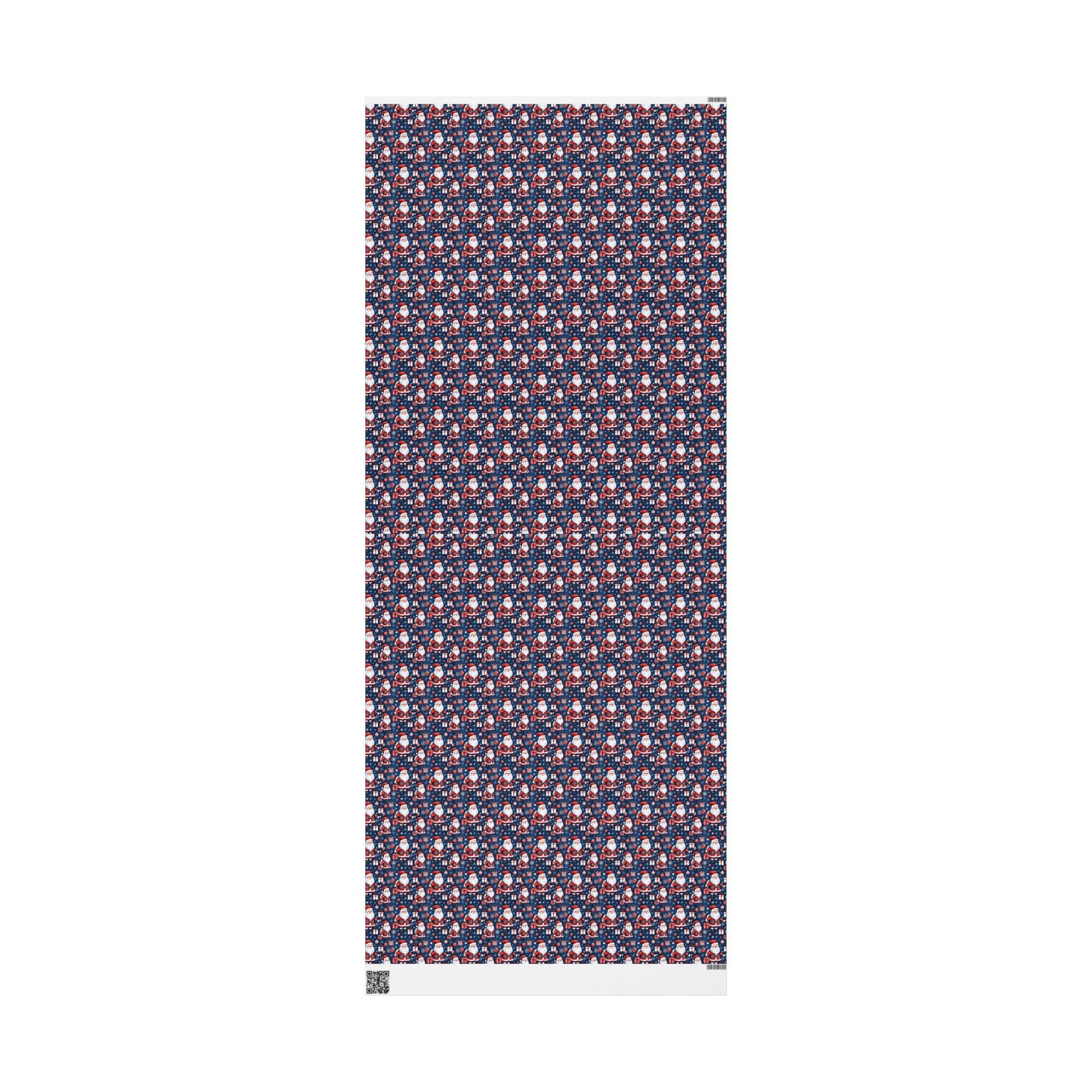 Santa Pattern Wrapping Paper Roll — Festive Christmas Gift Wrap