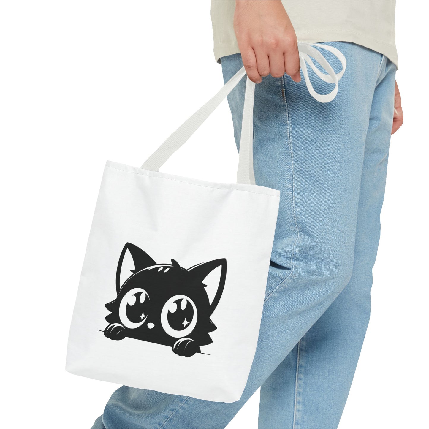 Adorable Cat Face Tote Bag | Cute Kitten Shopping Bag