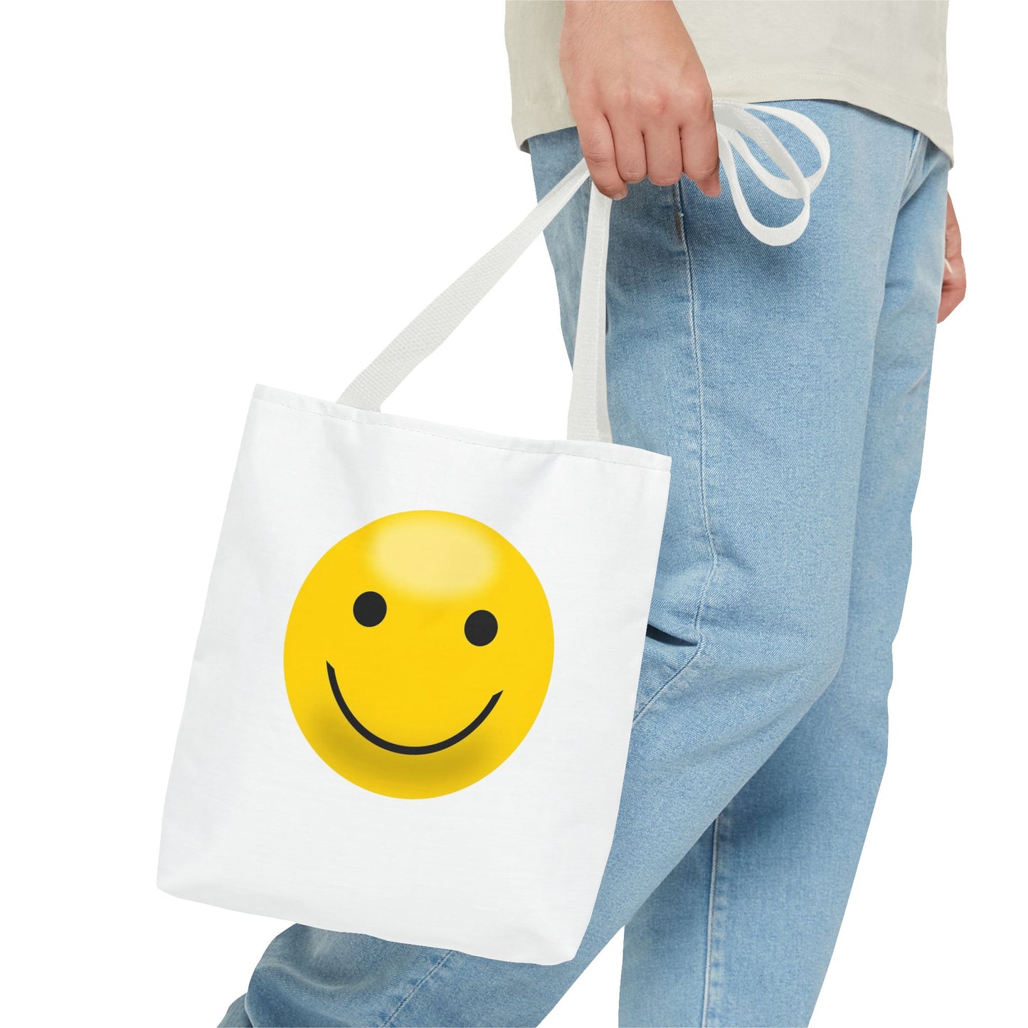 Smiley Face Tote Bag, Eco-Friendly Shopping Bag