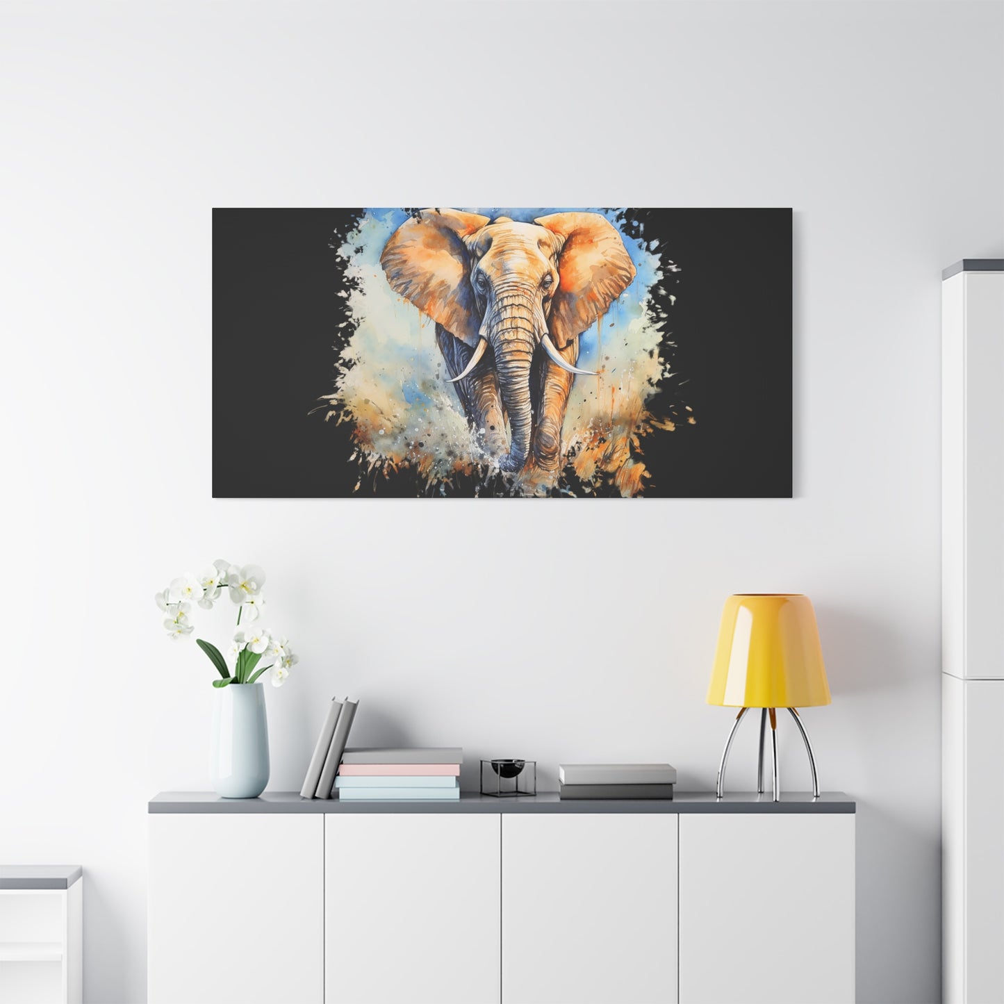 Matte Canvas, Stretched, 1.25" - Elephant