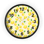 Lemon Pattern Wall Clock – Bright Citrus Kitchen Clock