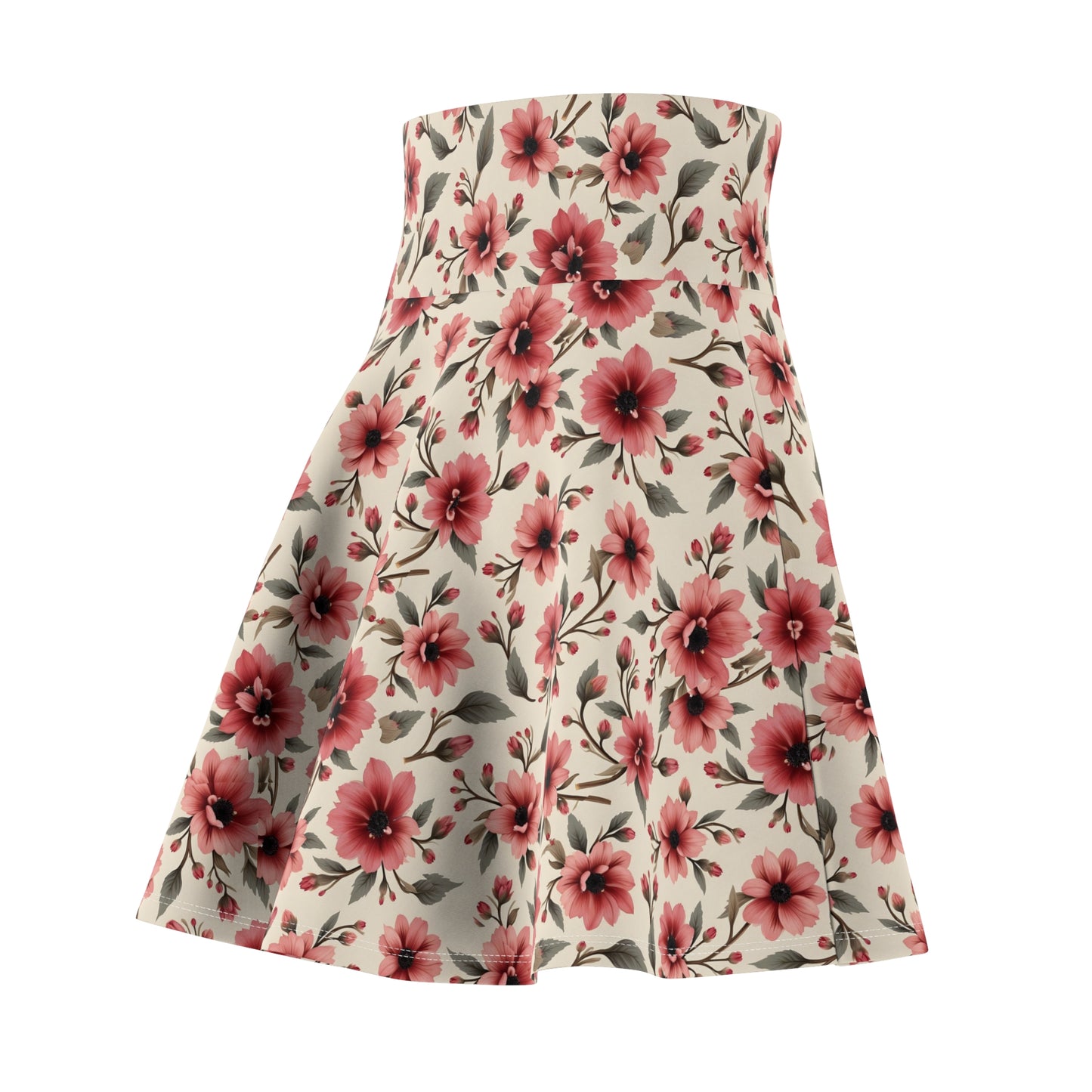Floral Women's Skater Skirt, Summer Skirt, Girly Floral Dress, Casual Outfit, Spring Fashion, Boutique Style