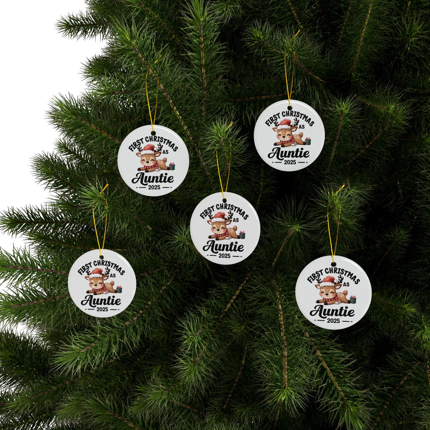Personalized Christmas Ornaments for New Aunties, First Christmas as Auntie 2025, Holiday Decor, Keepsake Gifts, Unique Gift Idea