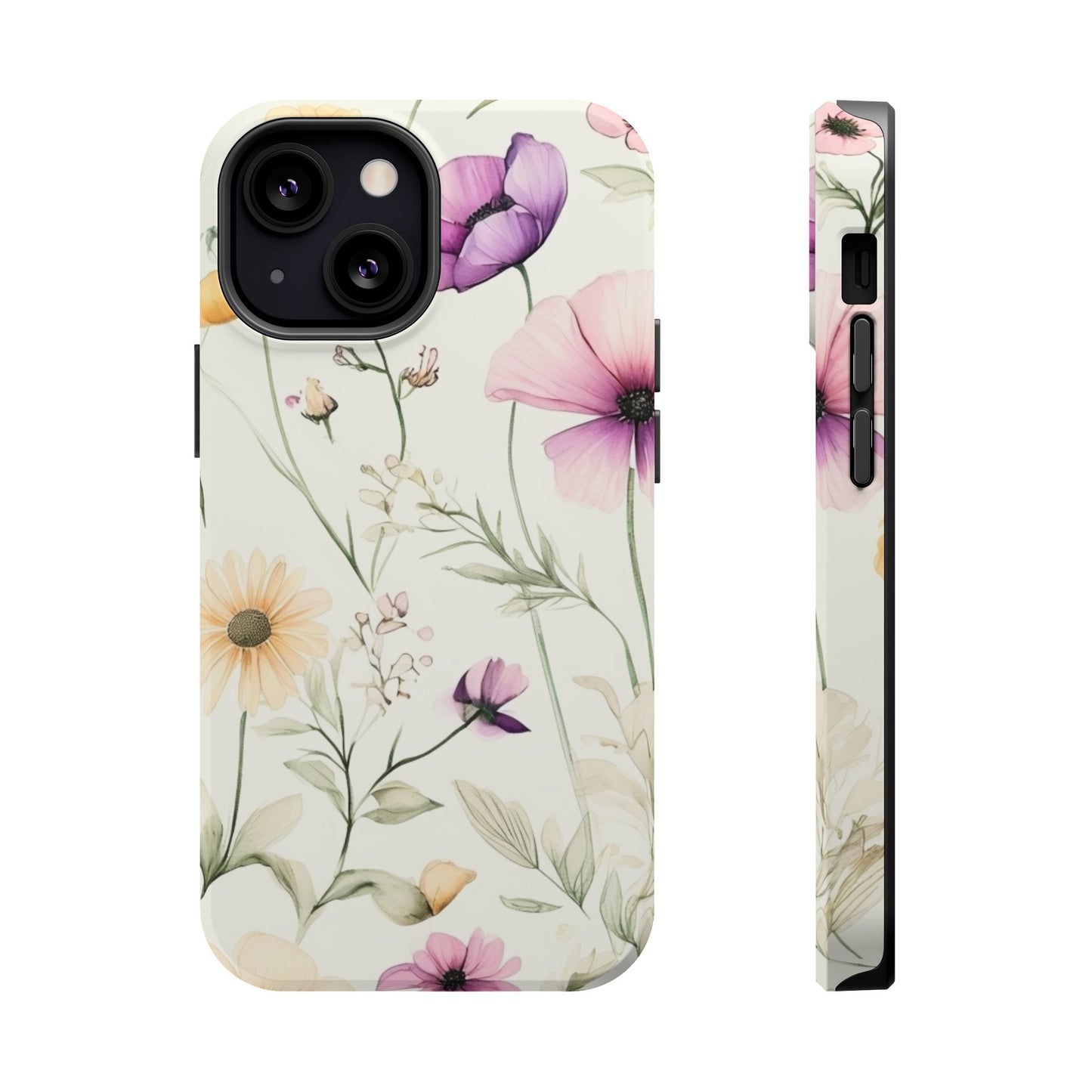 Floral Watercolor Magnetic Impact-Resistant Phone Case