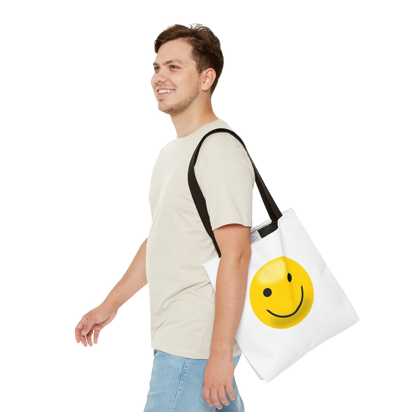Smiley Face Tote Bag, Eco-Friendly Shopping Bag