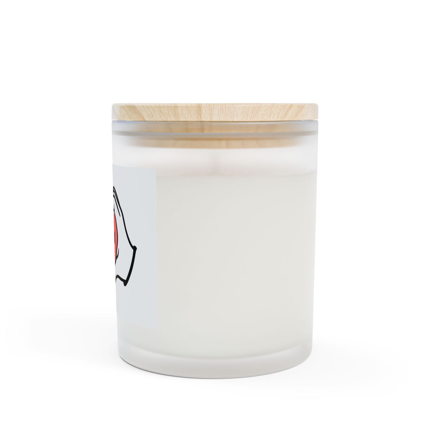 Thank You Heart Frosted Glass Candle — 11 oz Scented Gift