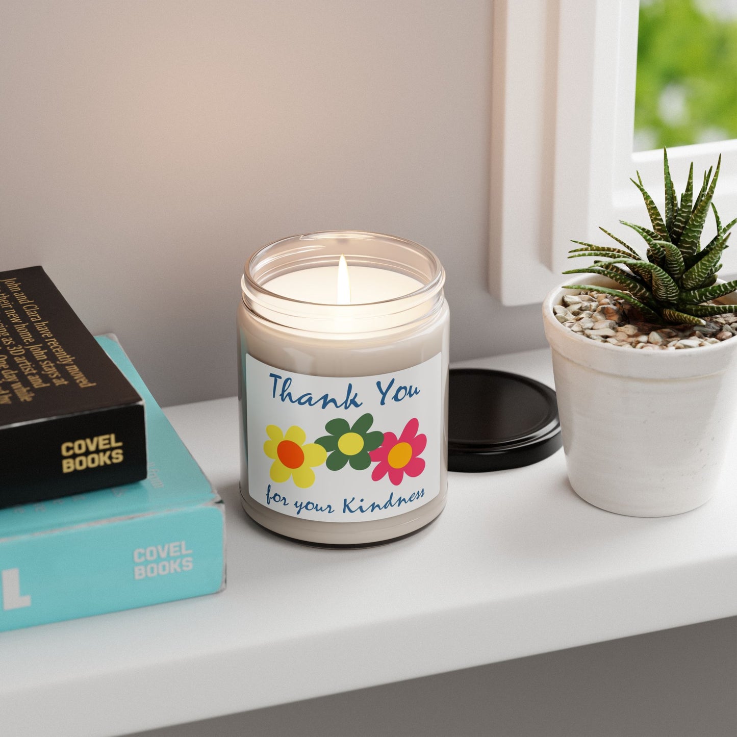 Thank You Soy Candle — 'Thank You for Your Kindness' Floral Scented Candle, 9oz