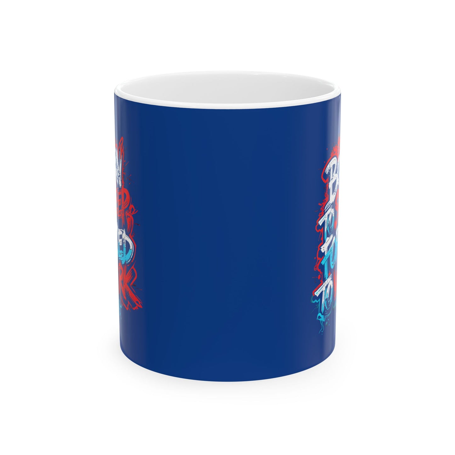 Ceramic Mug — Patriotic Retro Neon "God Bless America" Coffee Cup