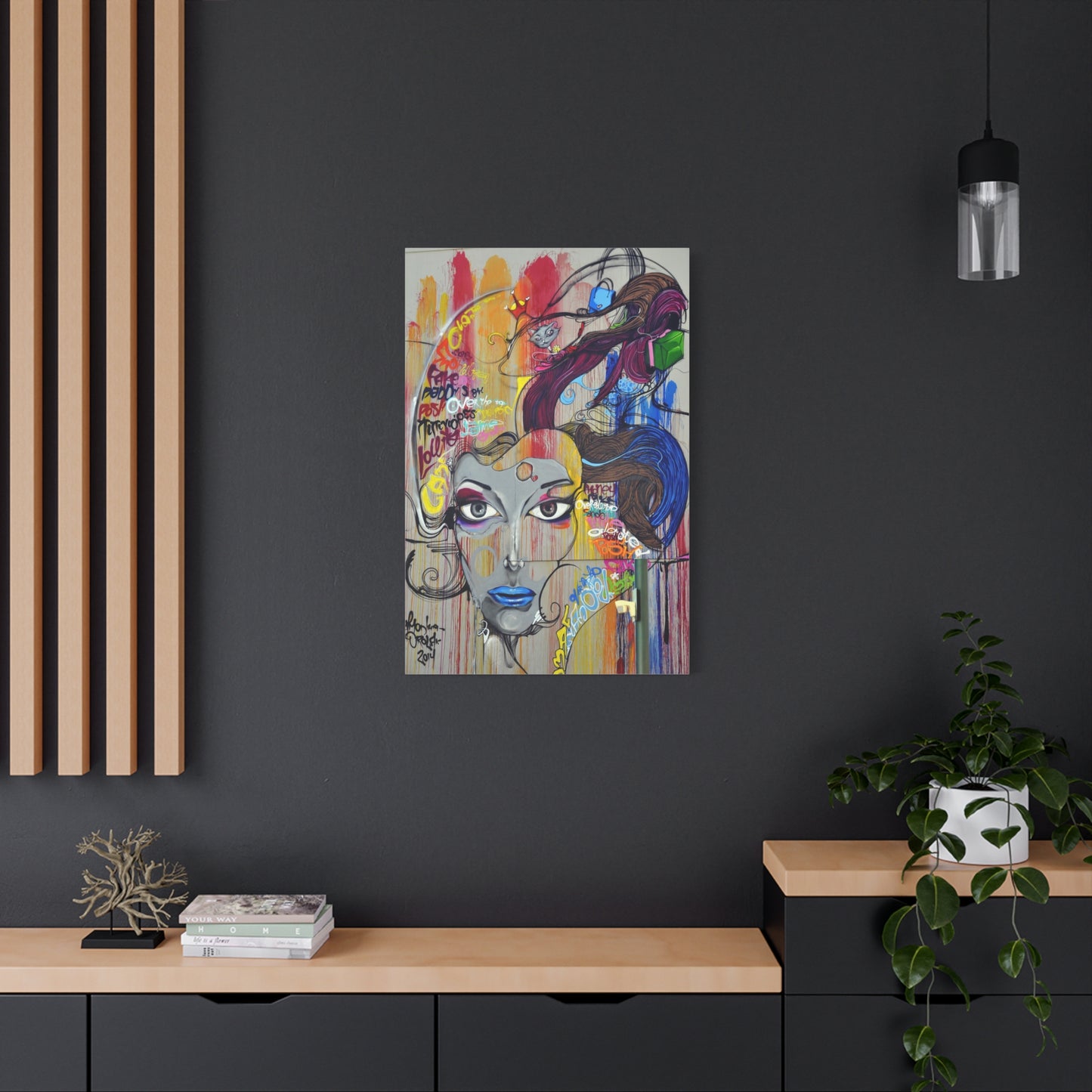 Colorful Graffiti Portrait Canvas