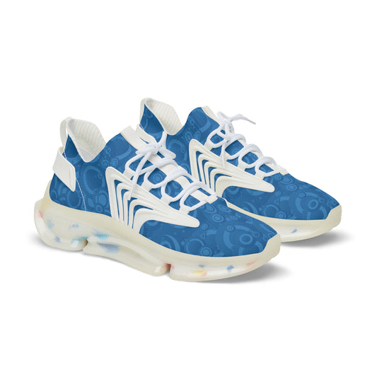 Stylish Men's Mesh Sneakers for Comfort and Style, Breathable Running Shoes, Fashion Sneakers for Sports, Blue and White Trainer