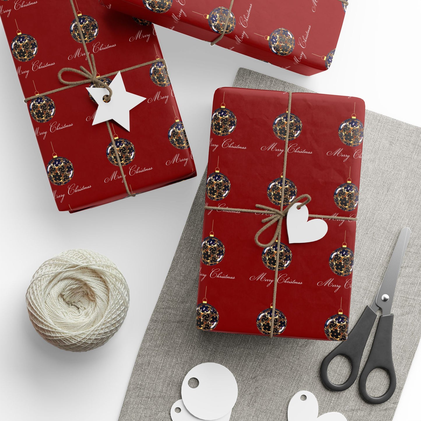 Holiday Balloon Wrapping Paper Roll — Red Festive Gift Wrap for Birthdays & Christmas