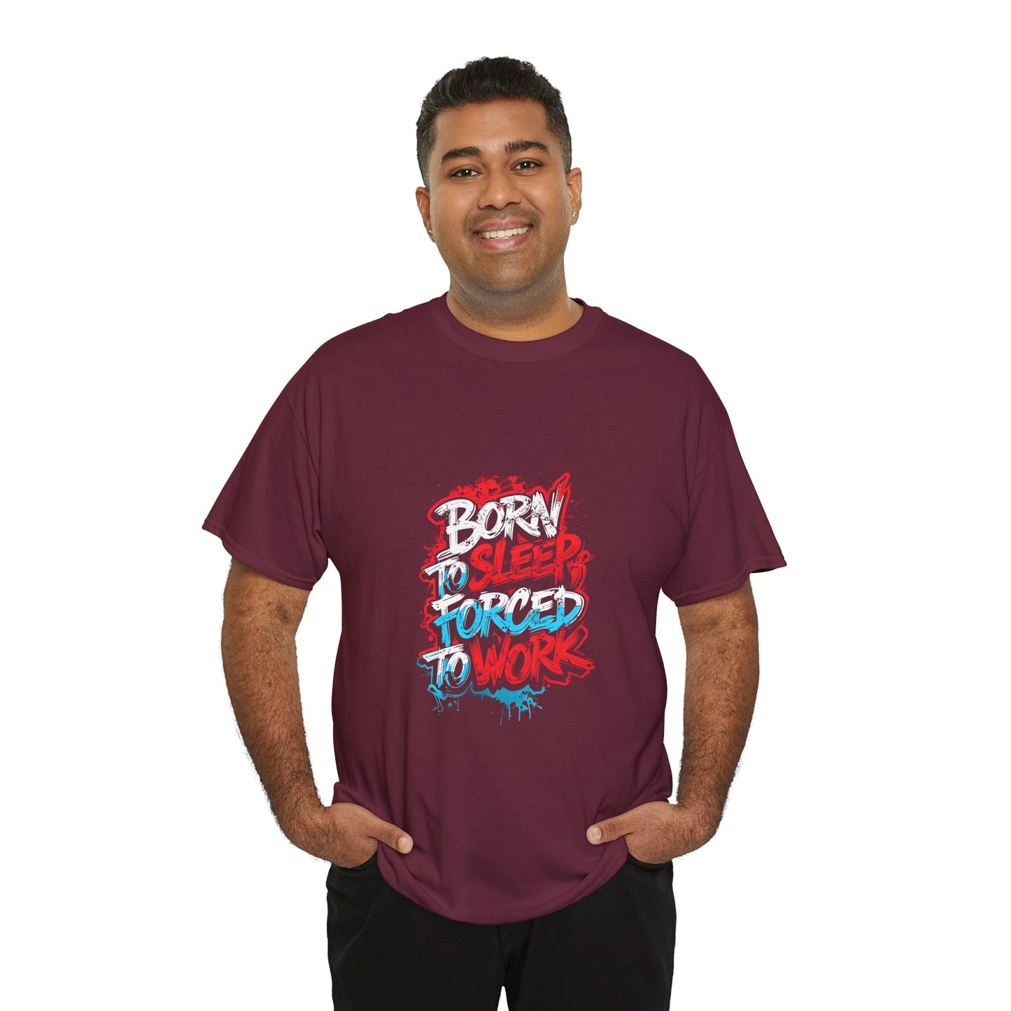 Born to Sleep, Forced to Work T‑Shirt — Funny Graphic Tee for Night Owls